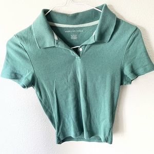 Cropped polo tee